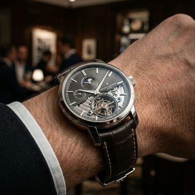 Close-up of a luxury mechanical watch